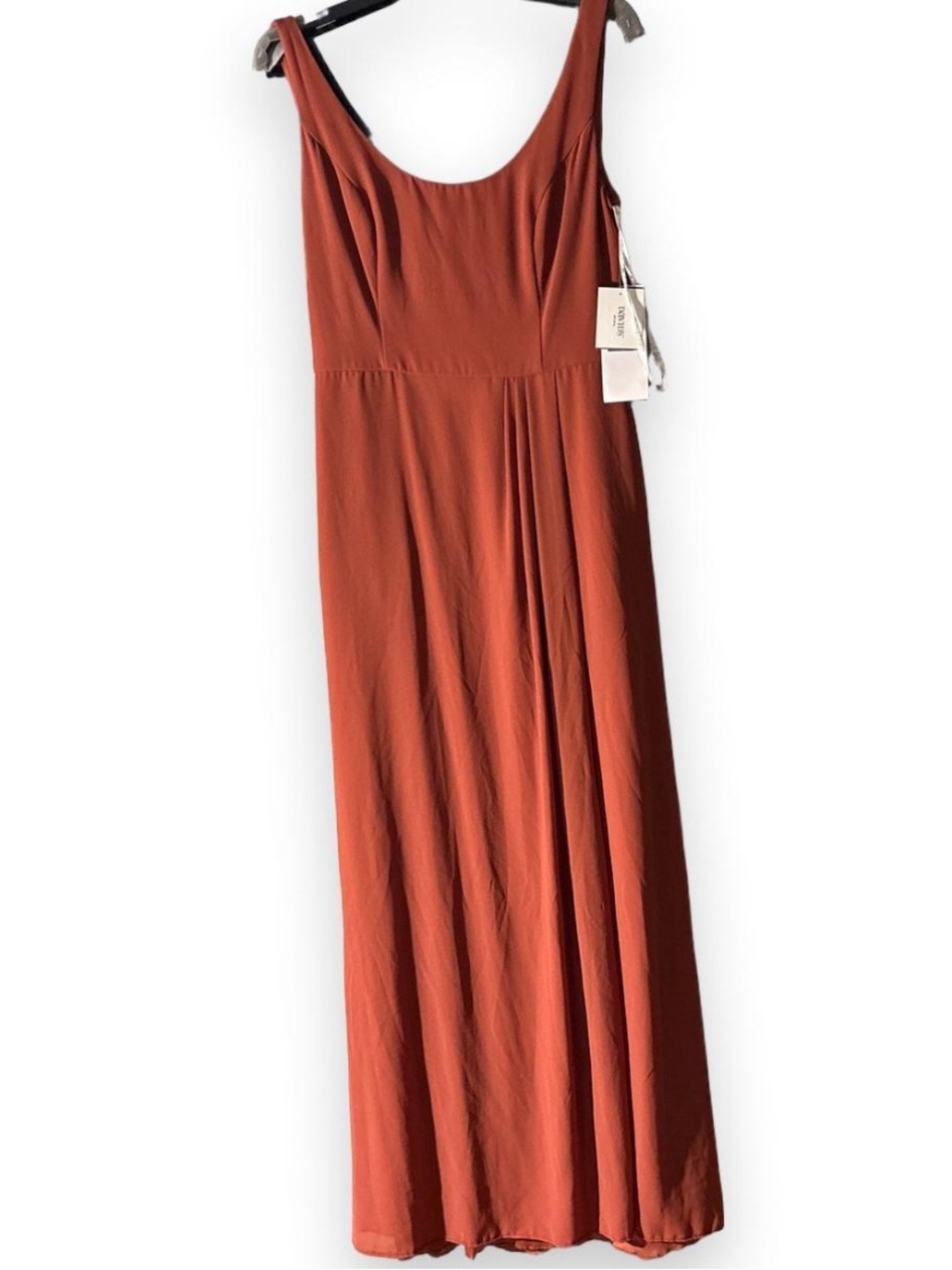 David's Bridal Maxi Dress in Rust Orange